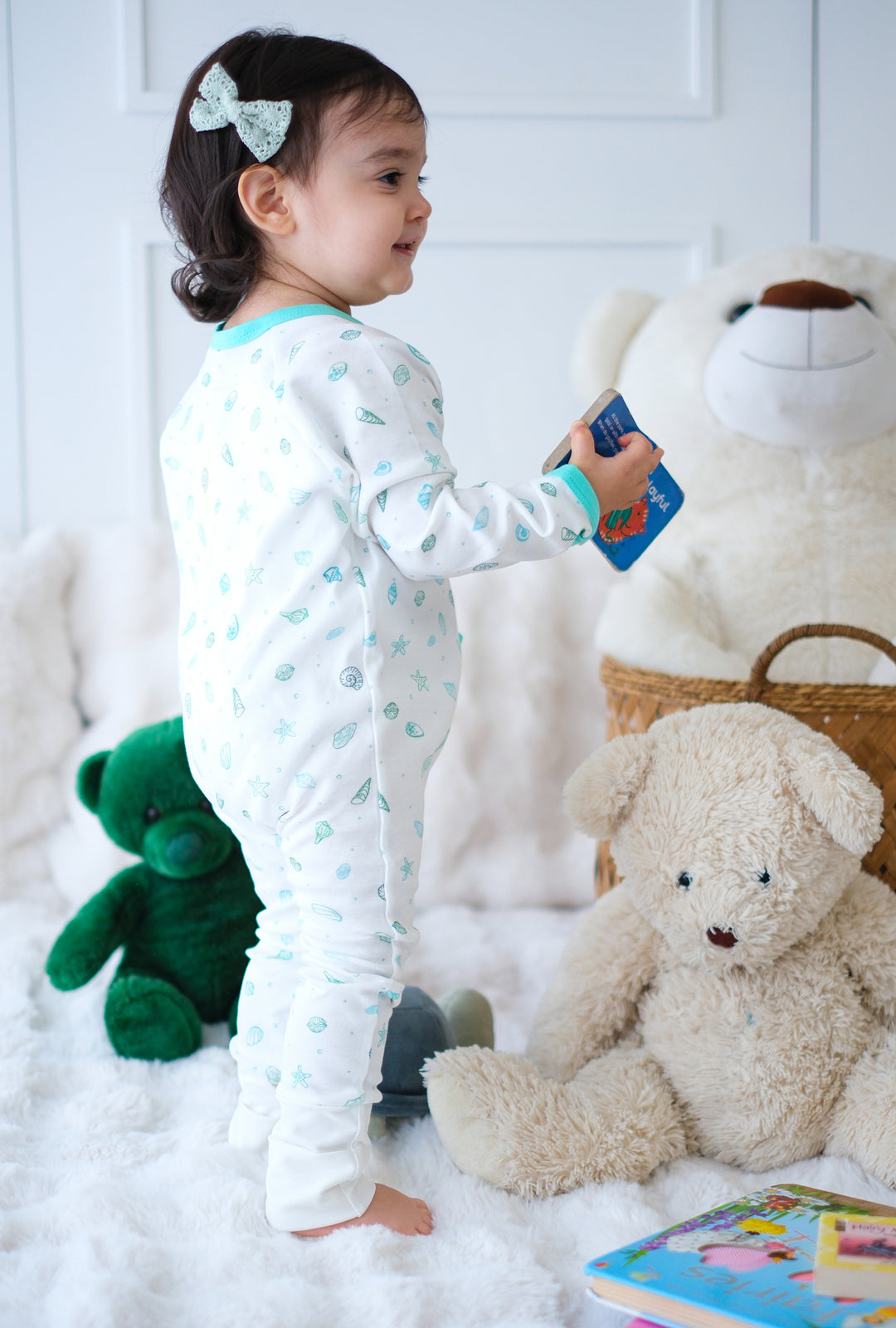 0.5 Tog Unisex Patikli Uyku Tulumu - Deniz Kabuğu