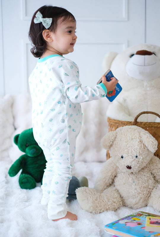 0.5 Tog Unisex Patikli Uyku Tulumu - Deniz Kabuğu