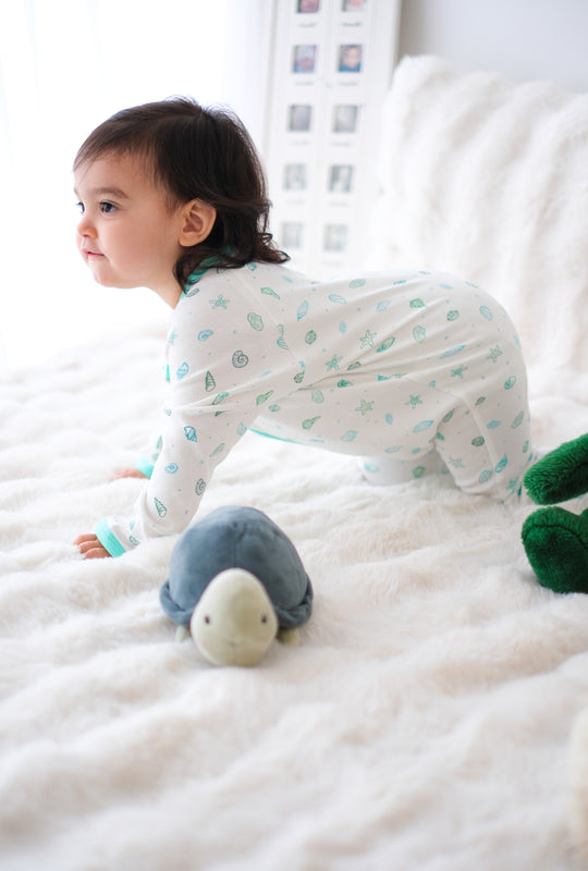 0.5 Tog Unisex Patikli Uyku Tulumu - Deniz Kabuğu