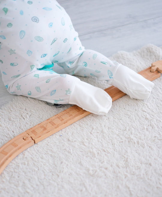 0.5 Tog Unisex Patikli Uyku Tulumu - Deniz Kabuğu