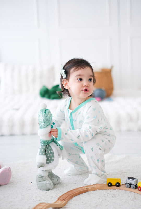 0.5 Tog Unisex Patikli Uyku Tulumu - Deniz Kabuğu